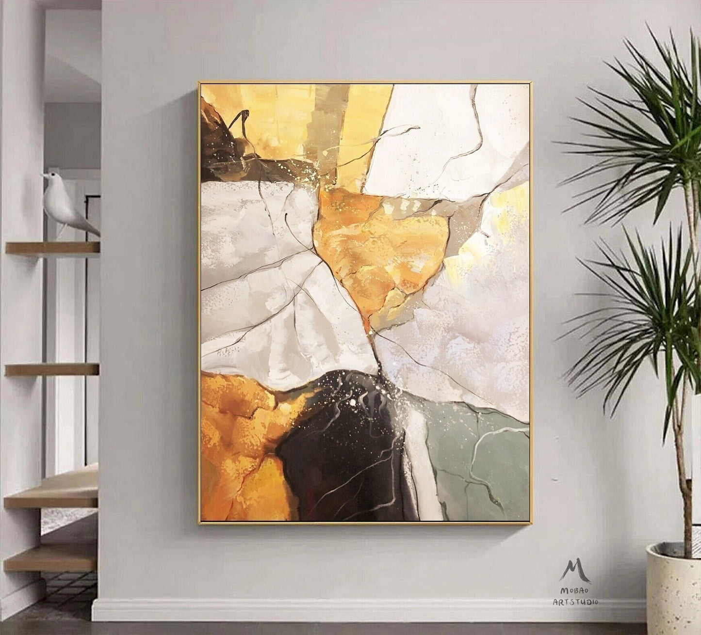 Beige Abstract Wall Art Orange Minimalist Texture Painting Boho Wall Art Wabi sabi Wall Art Beige Abstract Painting Beige Abstract Art