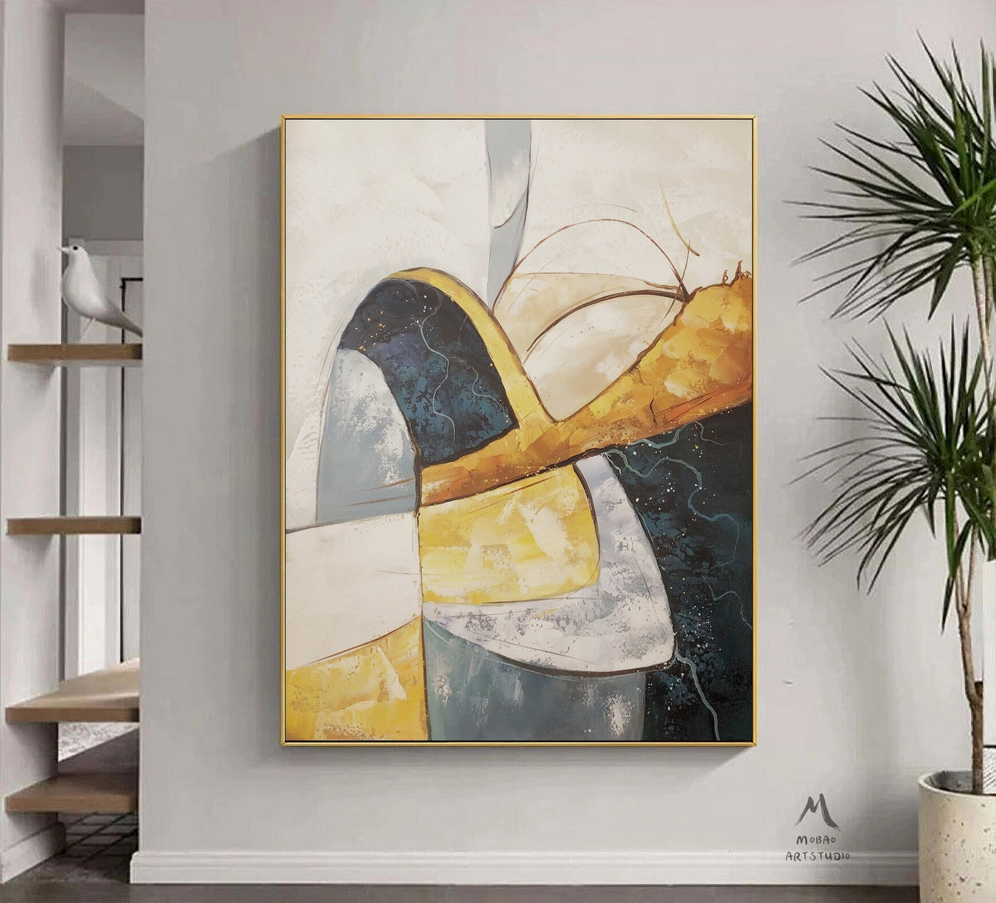 Beige Abstract Wall Art Orange Minimalist Texture Painting Boho Wall Art Wabi sabi Wall Art Green Abstract Painting Beige Abstract Art