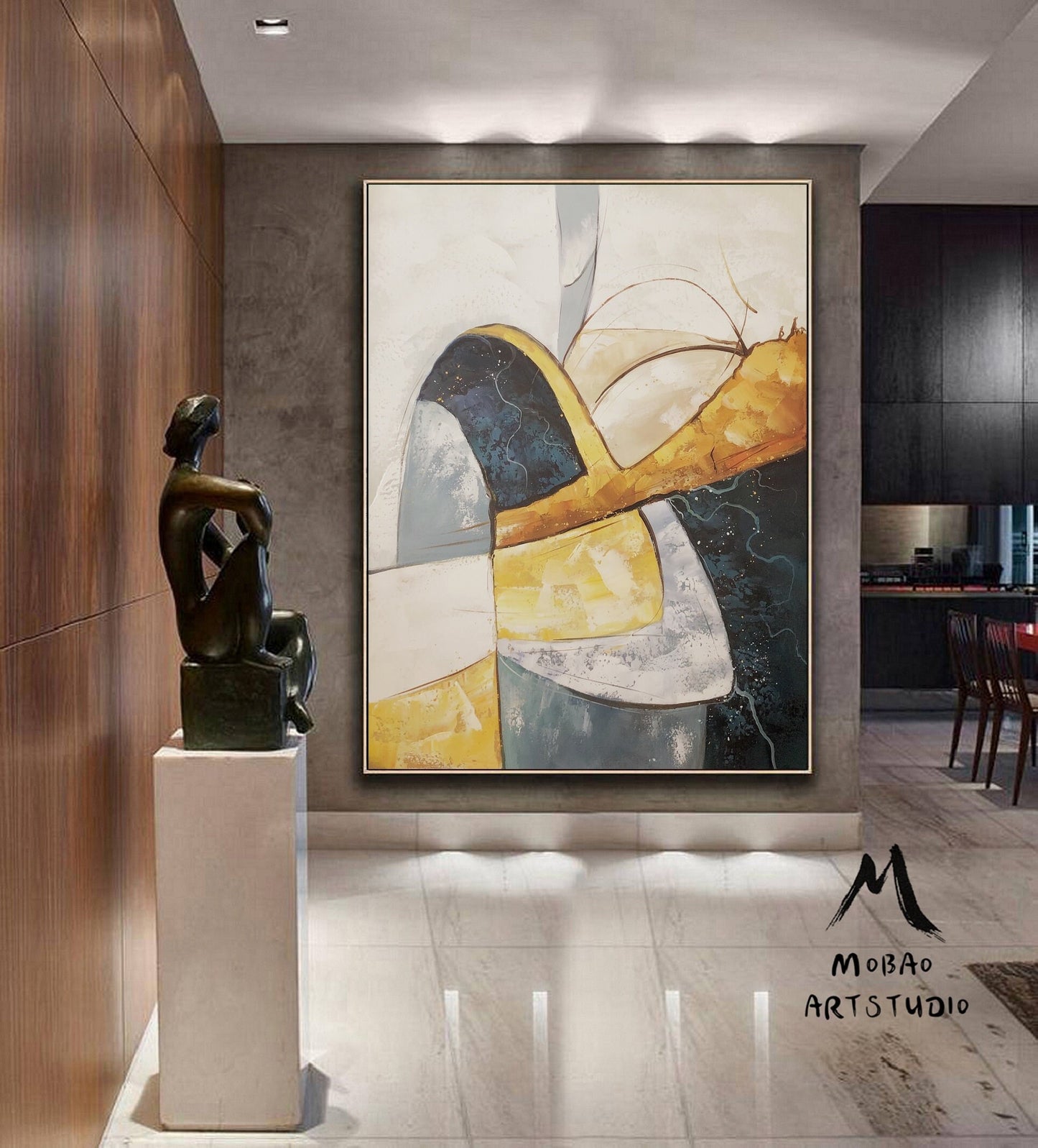 Beige Abstract Wall Art Orange Minimalist Texture Painting Boho Wall Art Wabi sabi Wall Art Green Abstract Painting Beige Abstract Art