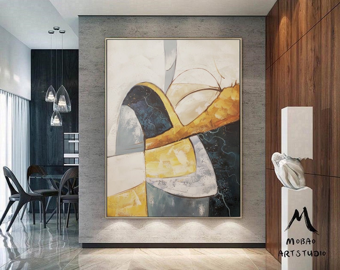 Beige Abstract Wall Art Orange Minimalist Texture Painting Boho Wall Art Wabi sabi Wall Art Green Abstract Painting Beige Abstract Art