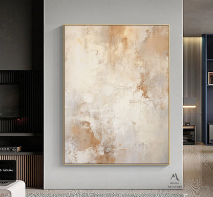 Beige Abstract Painting Beige Minimalist Art Beige Boho Wall Art Beige Canvas Art Beige Minimalist PaintingBeige Wall Art Contemporary Art