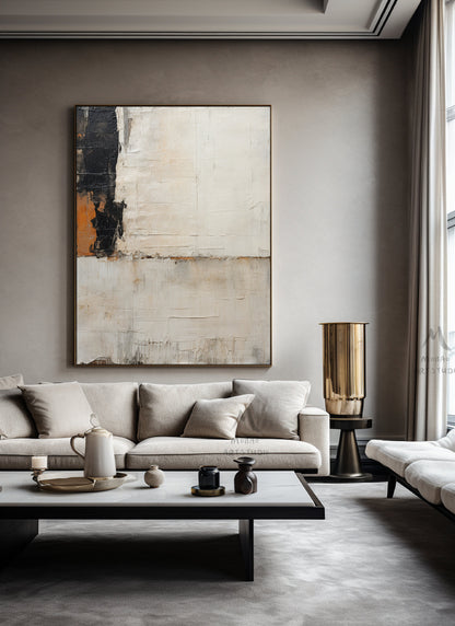 Beige Minimalist Art Neutral Canvas Wall Art Boho Wall Art Beige Wall Art Wabi Sabi Wall Art Brown Abstract Art Large Canvas Abstract Art