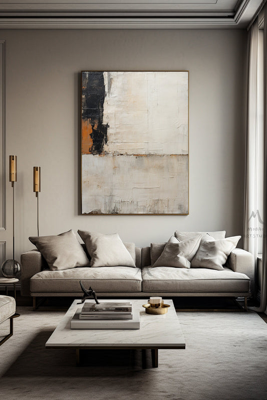 Beige Minimalist Art Neutral Canvas Wall Art Boho Wall Art Beige Wall Art Wabi Sabi Wall Art Brown Abstract Art Large Canvas Abstract Art