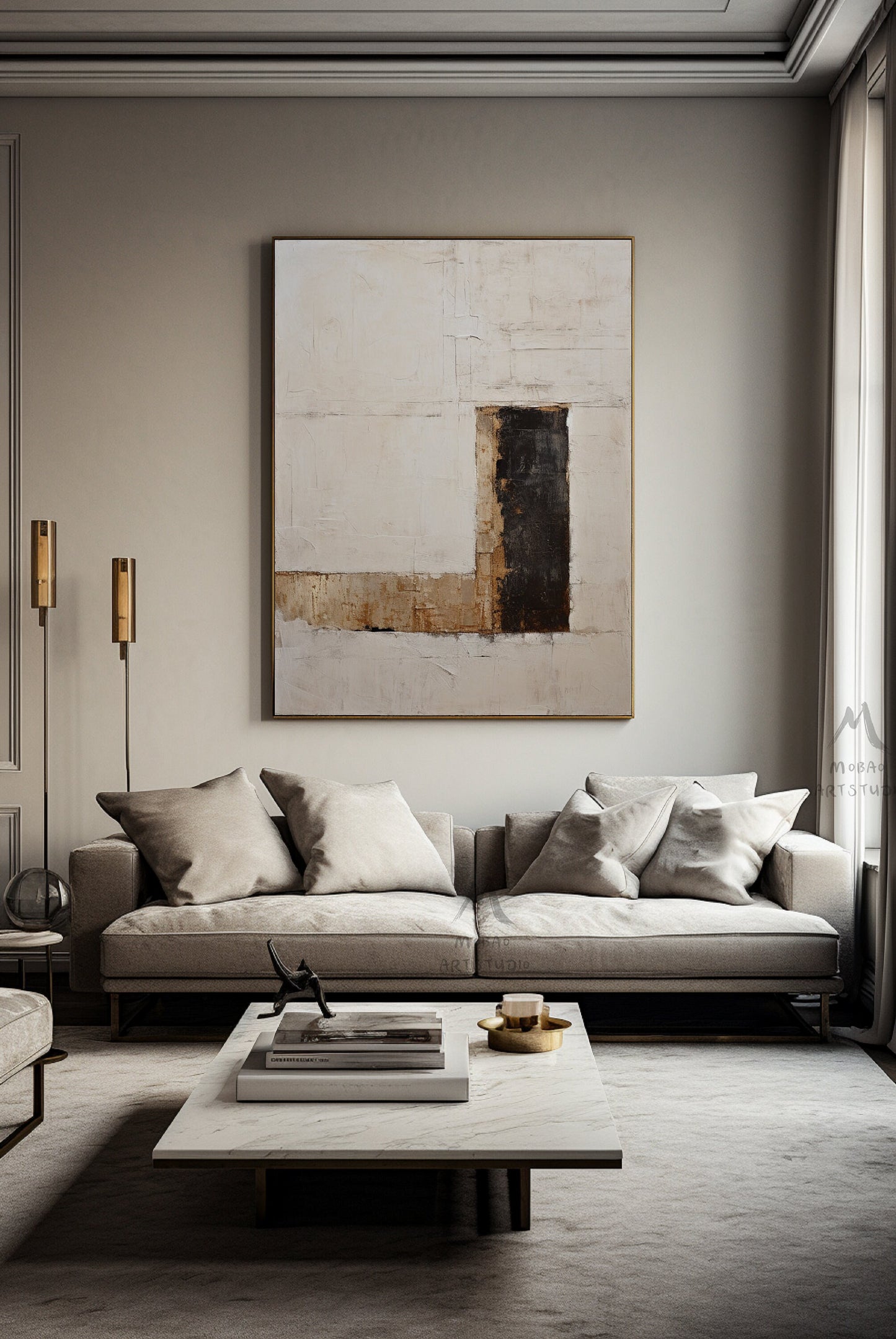 Neutral Canvas Wall Art Beige Minimalist Painting Wabi Sabi Wall Art Beige Wall Art Boho Wall Art Brown Abstract Art Boho Wall Art Decor