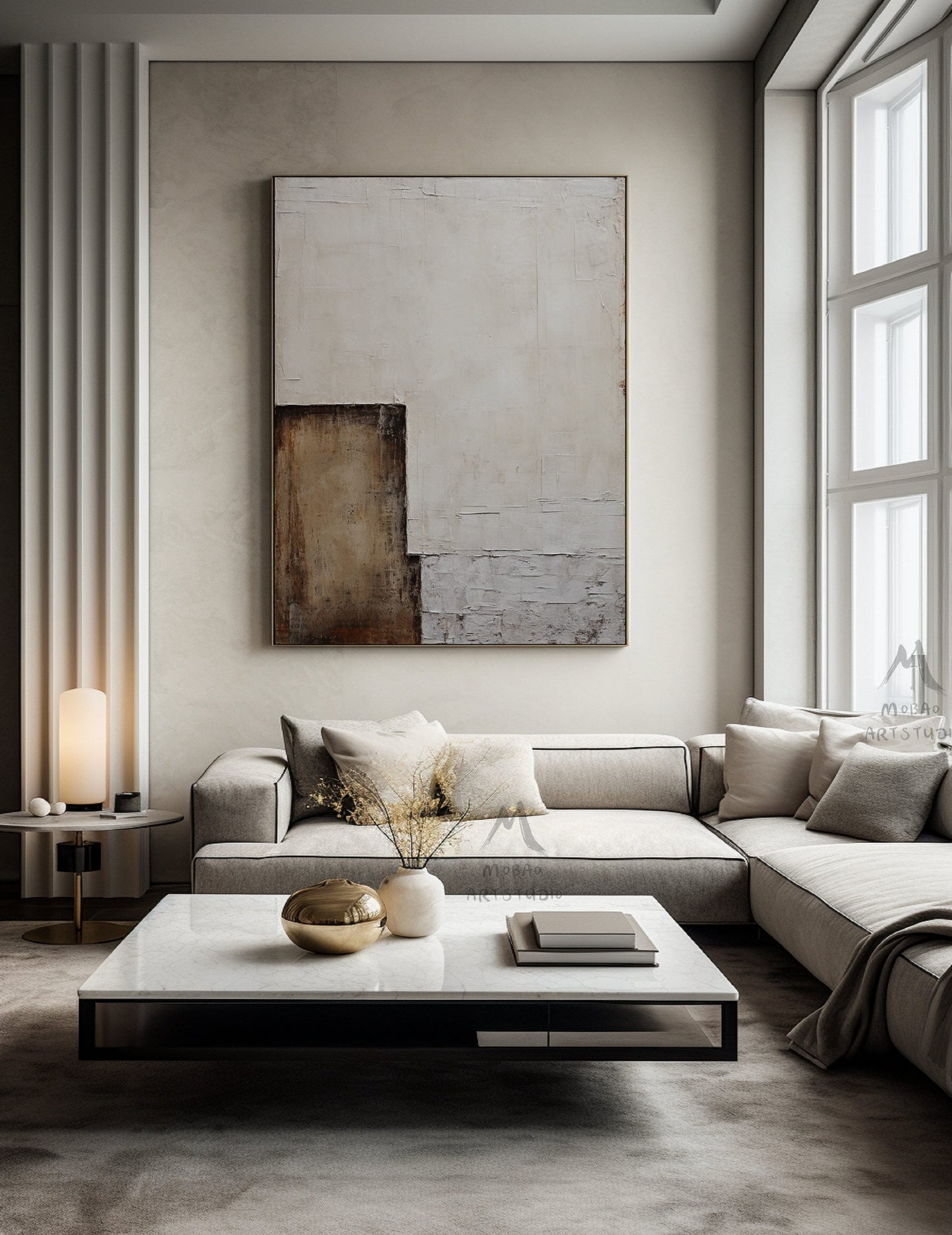 Beige Abstract Painting Boho Wall Art Beige Painting Beige Wall Art Wabi Sabi Wall Art Neutral Painting Canvas Wall Art Brown Abstract Art