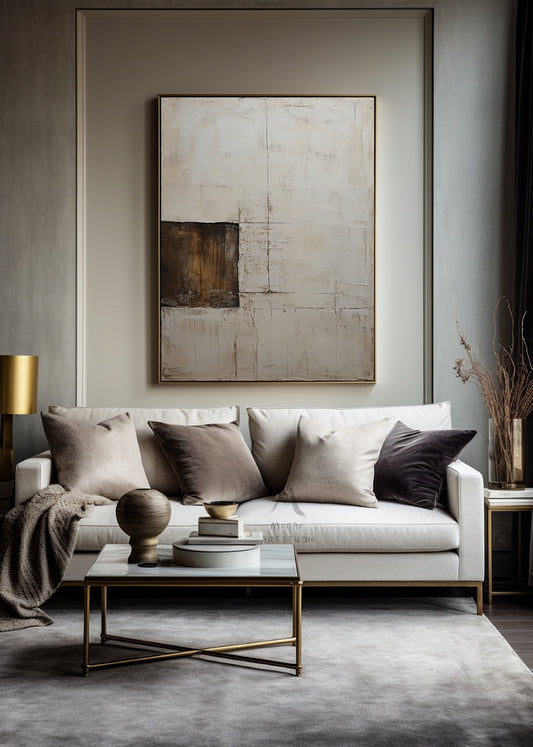 Beige Painting Boho Wall Art Beige Wall Art Wabi Sabi Wall Art Neutral Painting Canvas Wall Art Brown Abstract Art Beige Abstract Painting