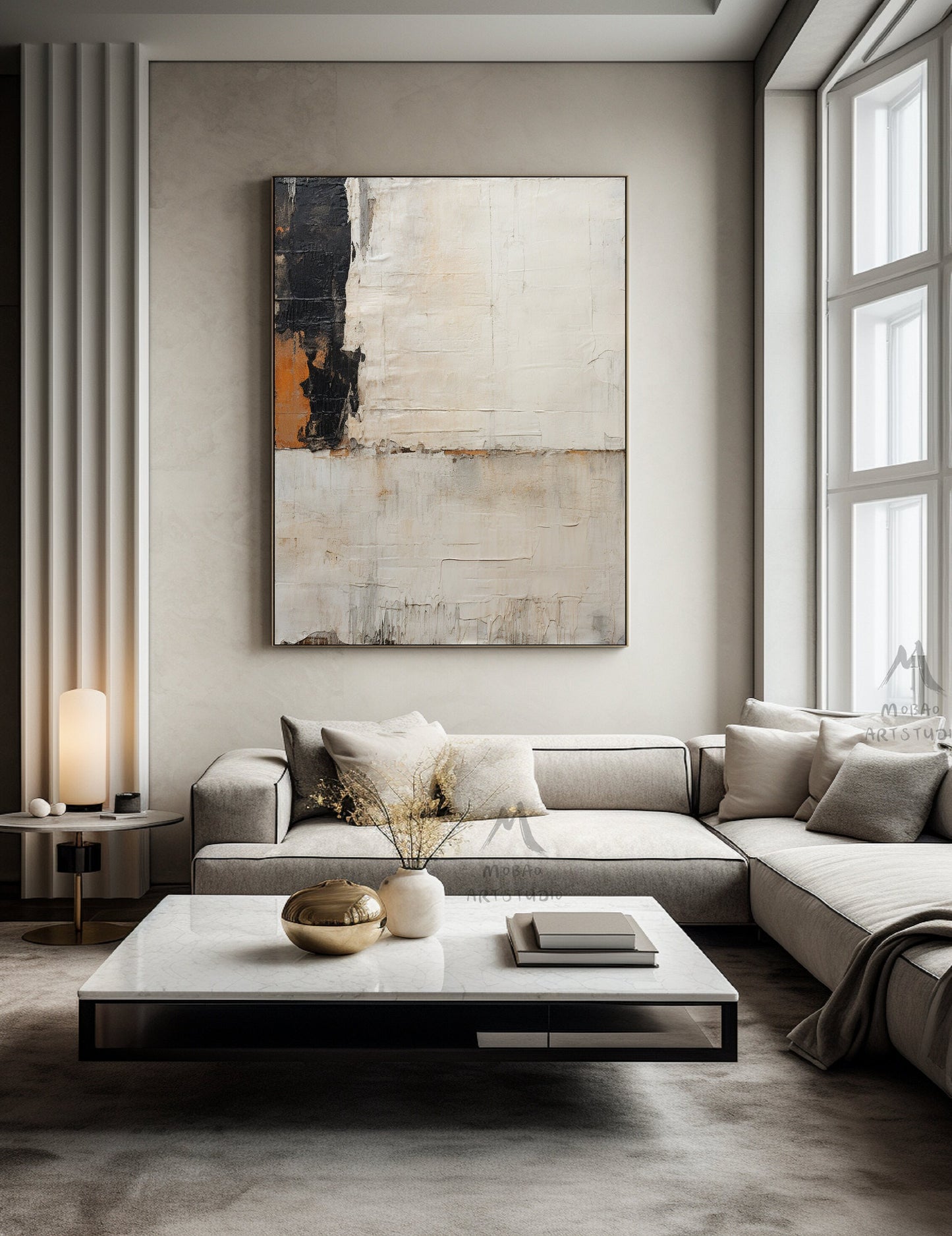 Beige Minimalist Art Neutral Canvas Wall Art Boho Wall Art Beige Wall Art Wabi Sabi Wall Art Brown Abstract Art Large Canvas Abstract Art