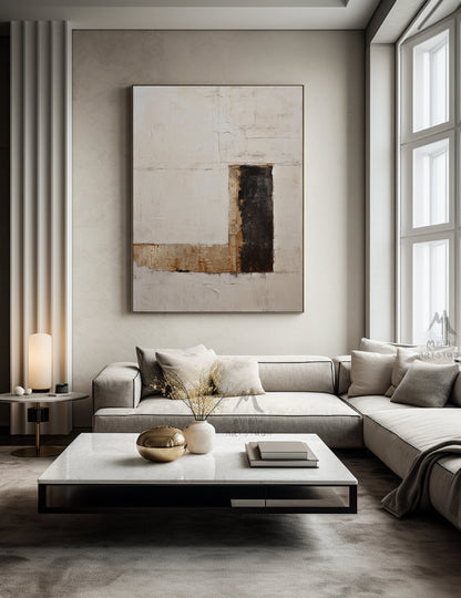 Neutral Canvas Wall Art Beige Minimalist Painting Wabi Sabi Wall Art Beige Wall Art Boho Wall Art Brown Abstract Art Boho Wall Art Decor