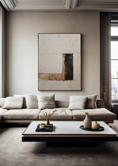 Neutral Canvas Wall Art Beige Minimalist Painting Wabi Sabi Wall Art Beige Wall Art Boho Wall Art Brown Abstract Art Boho Wall Art Decor