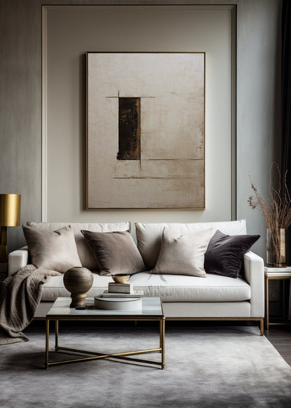 Beige Abstract Painting Boho Wall Art Wabi Sabi Wall Art Beige Wall Art Neutral Abstract Wall Art Brown Abstract Art Boho Wall Art Decor