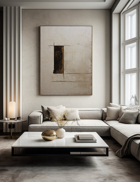 Beige Abstract Painting Boho Wall Art Wabi Sabi Wall Art Beige Wall Art Neutral Abstract Wall Art Brown Abstract Art Boho Wall Art Decor