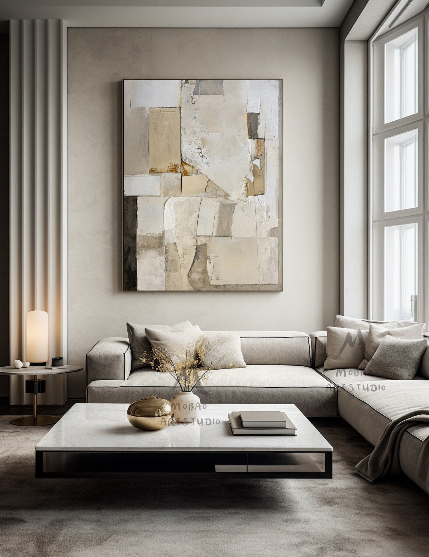 Beige Texture Painting Gray Abstract Painting Beige Modern Wall Art Beige Wall Art Wabi Sabi Wall Art Beige Boho Wall Art Gray Abstract Art