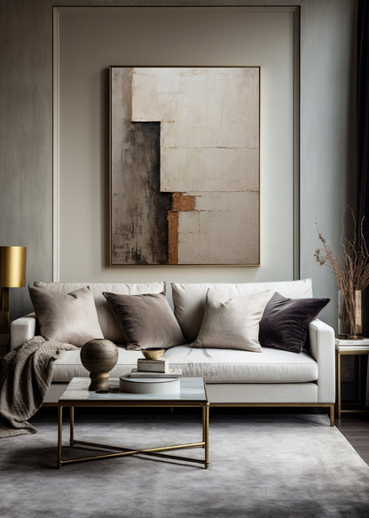 Wabi Sabi Wall Art Beige Painting Boho Wall Art Beige Wall Art Neutral Painting Canvas Wall Art Brown Abstract Art Beige Abstract Painting