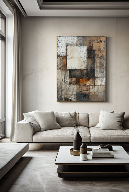 Beige Canvas Wall Art Beige Wabi Sabi Wall Art Brown Wall Art Brwon Minimalist Art Brown Abstract Wall Art Beige Wall Art Large Texture Art