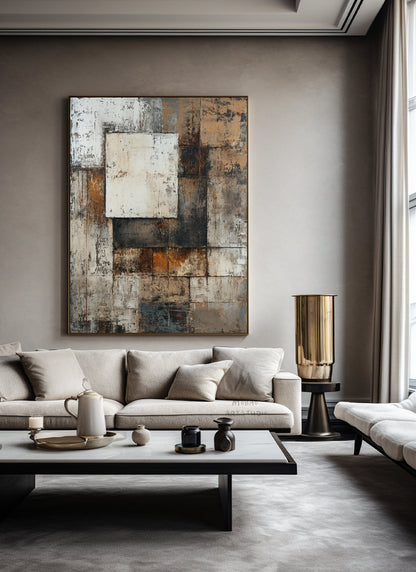 Beige Canvas Wall Art Beige Wabi Sabi Wall Art Brown Wall Art Brwon Minimalist Art Brown Abstract Wall Art Beige Wall Art Large Texture Art