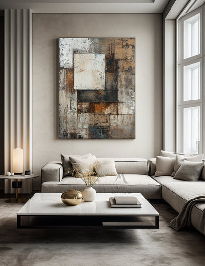 Beige Canvas Wall Art Beige Wabi Sabi Wall Art Brown Wall Art Brwon Minimalist Art Brown Abstract Wall Art Beige Wall Art Large Texture Art