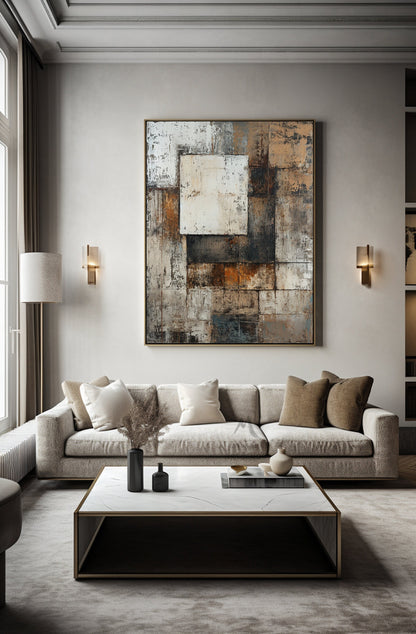 Beige Canvas Wall Art Beige Wabi Sabi Wall Art Brown Wall Art Brwon Minimalist Art Brown Abstract Wall Art Beige Wall Art Large Texture Art