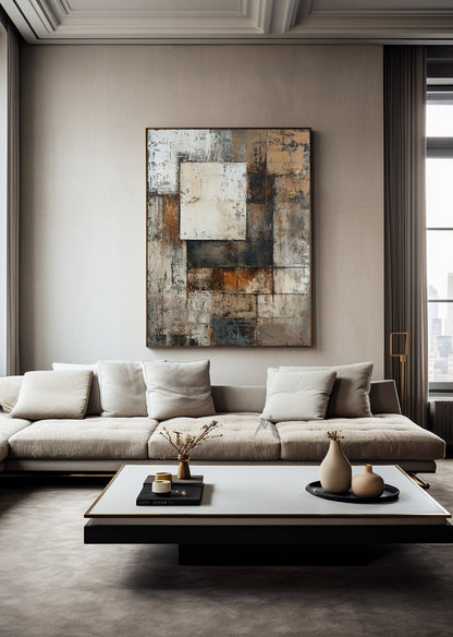 Beige Canvas Wall Art Beige Wabi Sabi Wall Art Brown Wall Art Brwon Minimalist Art Brown Abstract Wall Art Beige Wall Art Large Texture Art