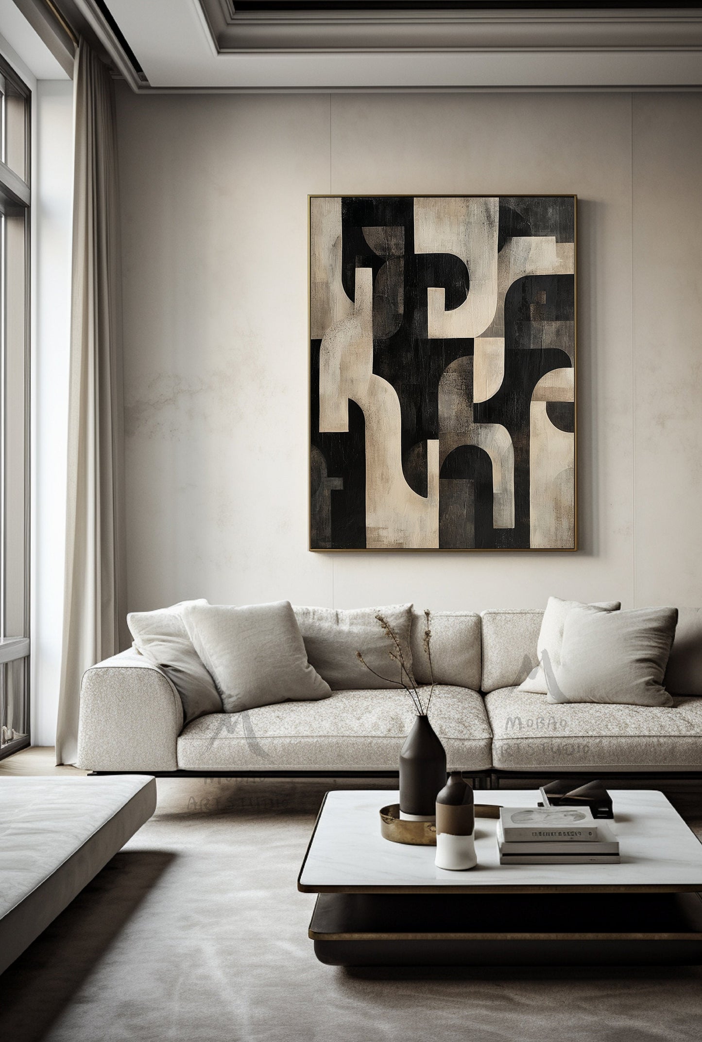 Black Minimalist Art Dark Beige Wabi Sabi Wall Art Beige Canvas Wall Art Black Texture Painting Beige Abstract Wall Art Beige Wall Art