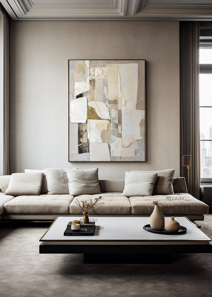 Beige Modern Wall Art Beige Texture Art Gray Abstract Painting Beige Wabi Sabi Wall Art Boho Wall Art Gray Abstract Painting Beige Wall Art