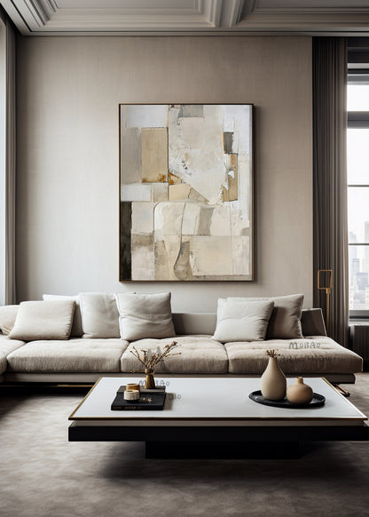 Beige Texture Painting Gray Abstract Painting Beige Modern Wall Art Beige Wall Art Wabi Sabi Wall Art Beige Boho Wall Art Gray Abstract Art