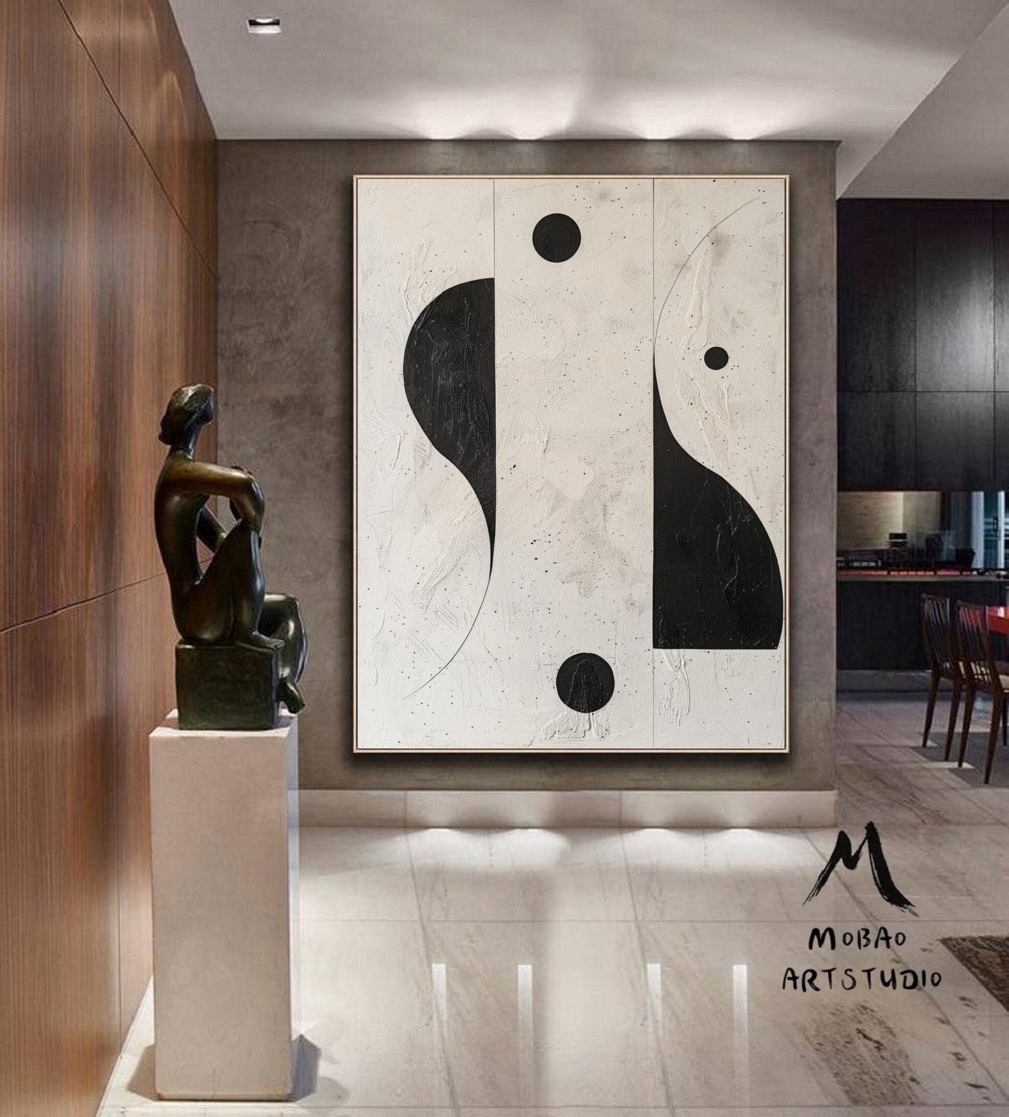 Beige Abstract Wall Art Beige Minimalist Wall Art Boho Wall Art Wabi-Sabi Wall Art Black Minimalist Wall Art Beige Textured Canvas Wall Art