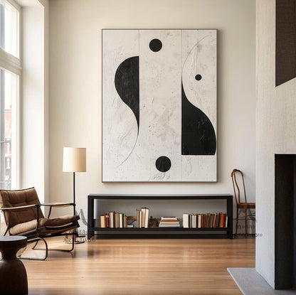 Beige Abstract Wall Art Beige Minimalist Wall Art Boho Wall Art Wabi-Sabi Wall Art Black Minimalist Wall Art Beige Textured Canvas Wall Art