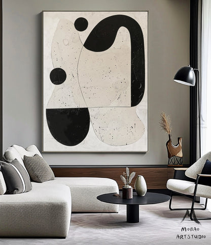 Beige Minimalist Wall Art Beige Canvas Wall Art Boho Wall Art Black Textured Minimalist Wall Art Wabi-Sabi Wall Art Beige Abstract Wall Art