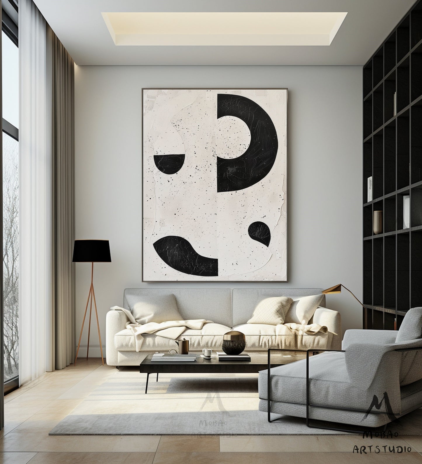 Boho Wall Art Beige Minimalist Wall Art Beige Textured Canvas Wall Art Beige Abstract Painting Black Minimalist Wall Art Wabi-Sabi Wall Art