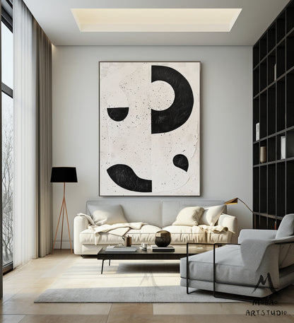 Boho Wall Art Beige Minimalist Wall Art Beige Textured Canvas Wall Art Beige Abstract Painting Black Minimalist Wall Art Wabi-Sabi Wall Art