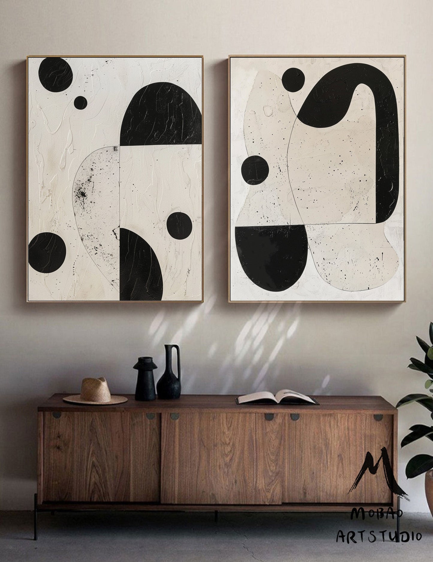 Set of 2 Beige Wall Art Beige Textured Wall Art Beige Textured Wall Art Painting Set of 2 Black Minimalism Abstract Art Beige Abstract Art