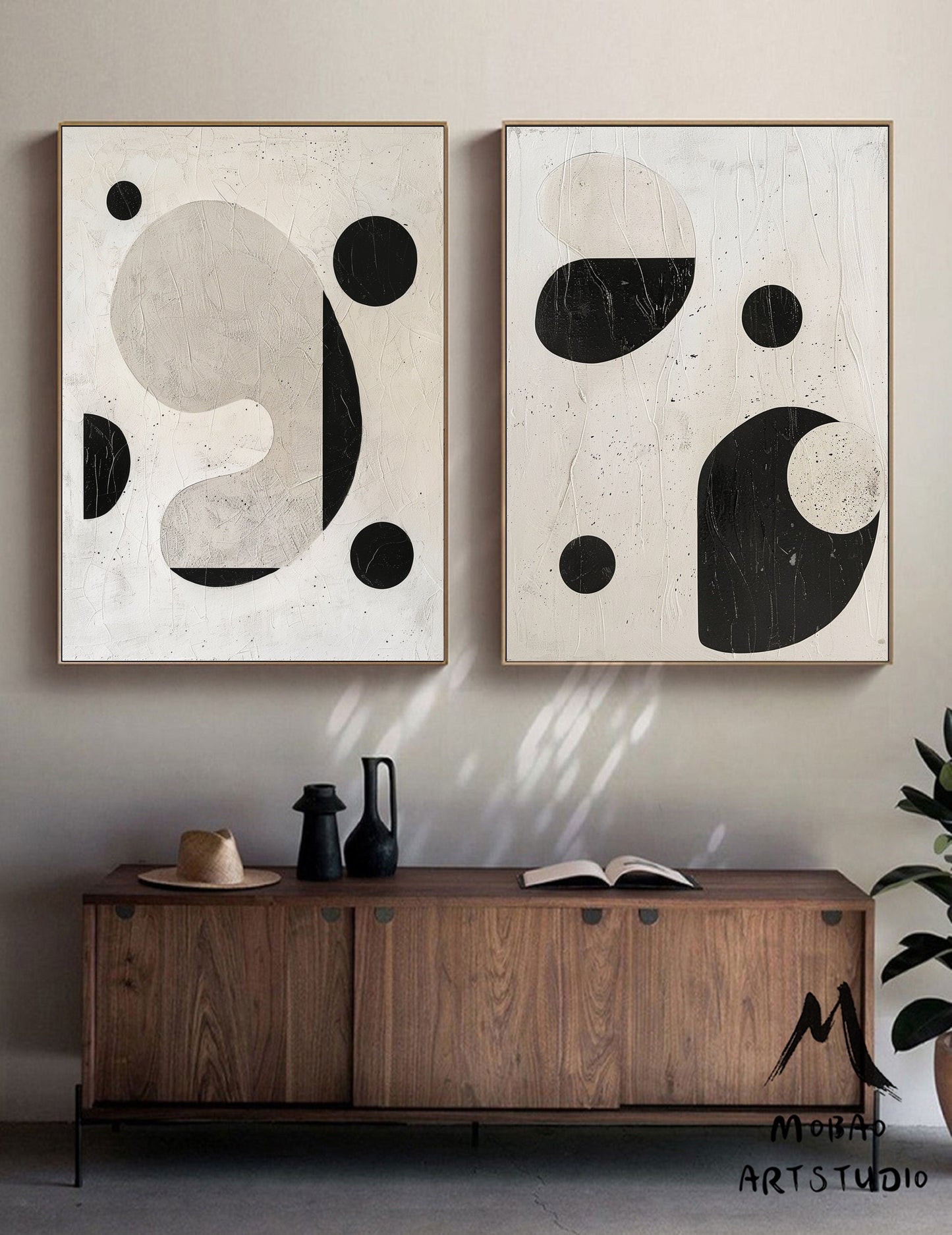 Set of 2 Beige Minimalism Abstract Art Beige Abstract Art Set of 2 Beige Wall Art Beige Textured Wall Art Beige Textured Wall Art Painting