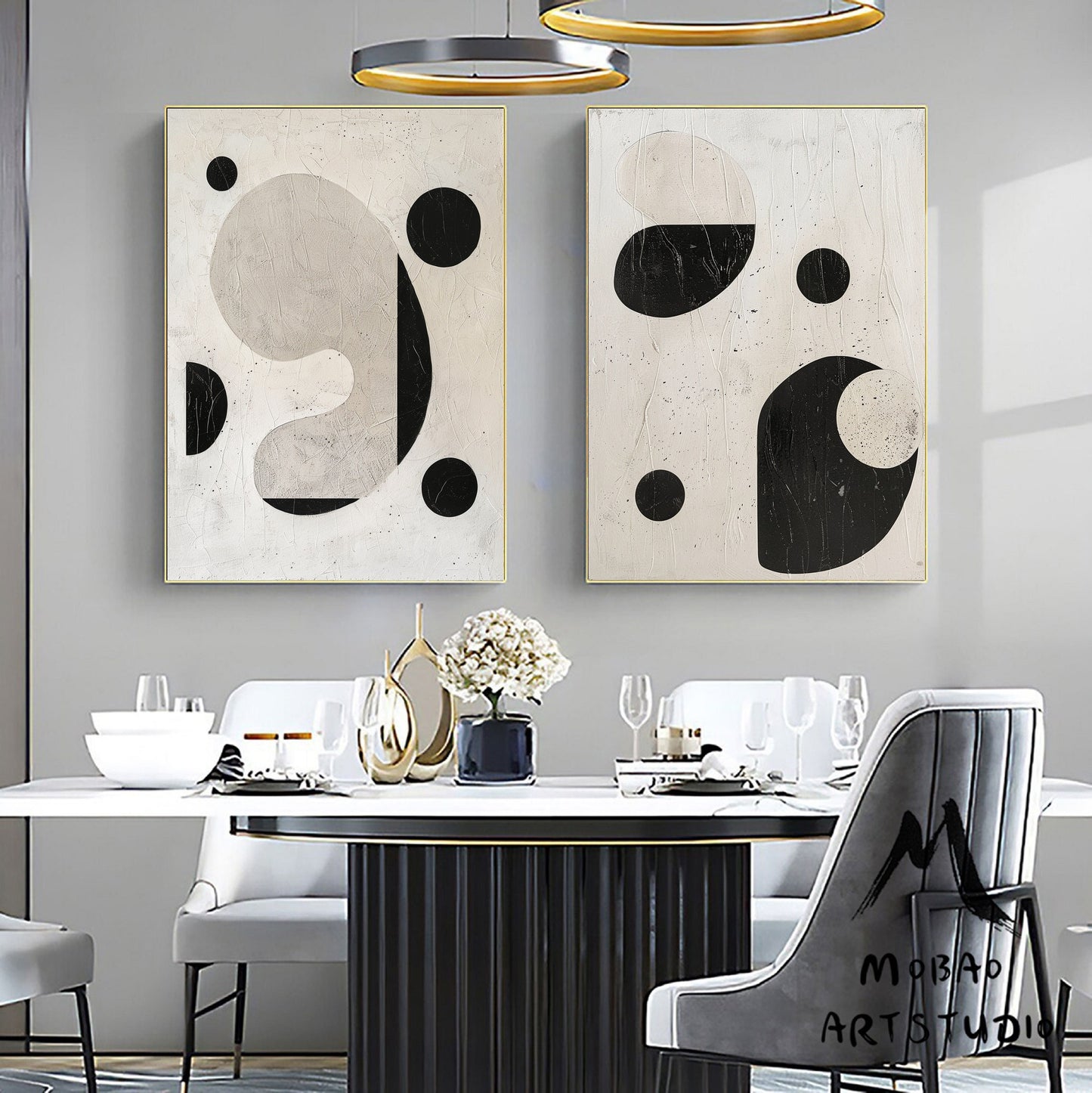 Set of 2 Beige Minimalism Abstract Art Beige Abstract Art Set of 2 Beige Wall Art Beige Textured Wall Art Beige Textured Wall Art Painting