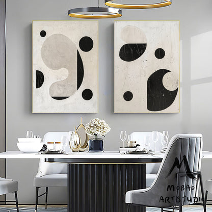 Set of 2 Beige Minimalism Abstract Art Beige Abstract Art Set of 2 Beige Wall Art Beige Textured Wall Art Beige Textured Wall Art Painting