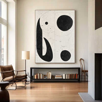 Beige Minimalist Painting Boho Wall Art Beige Textured Art Wabi-Sabi Wall Art Beige Abstract Painting Black Minimalist Wall Art # Elephant