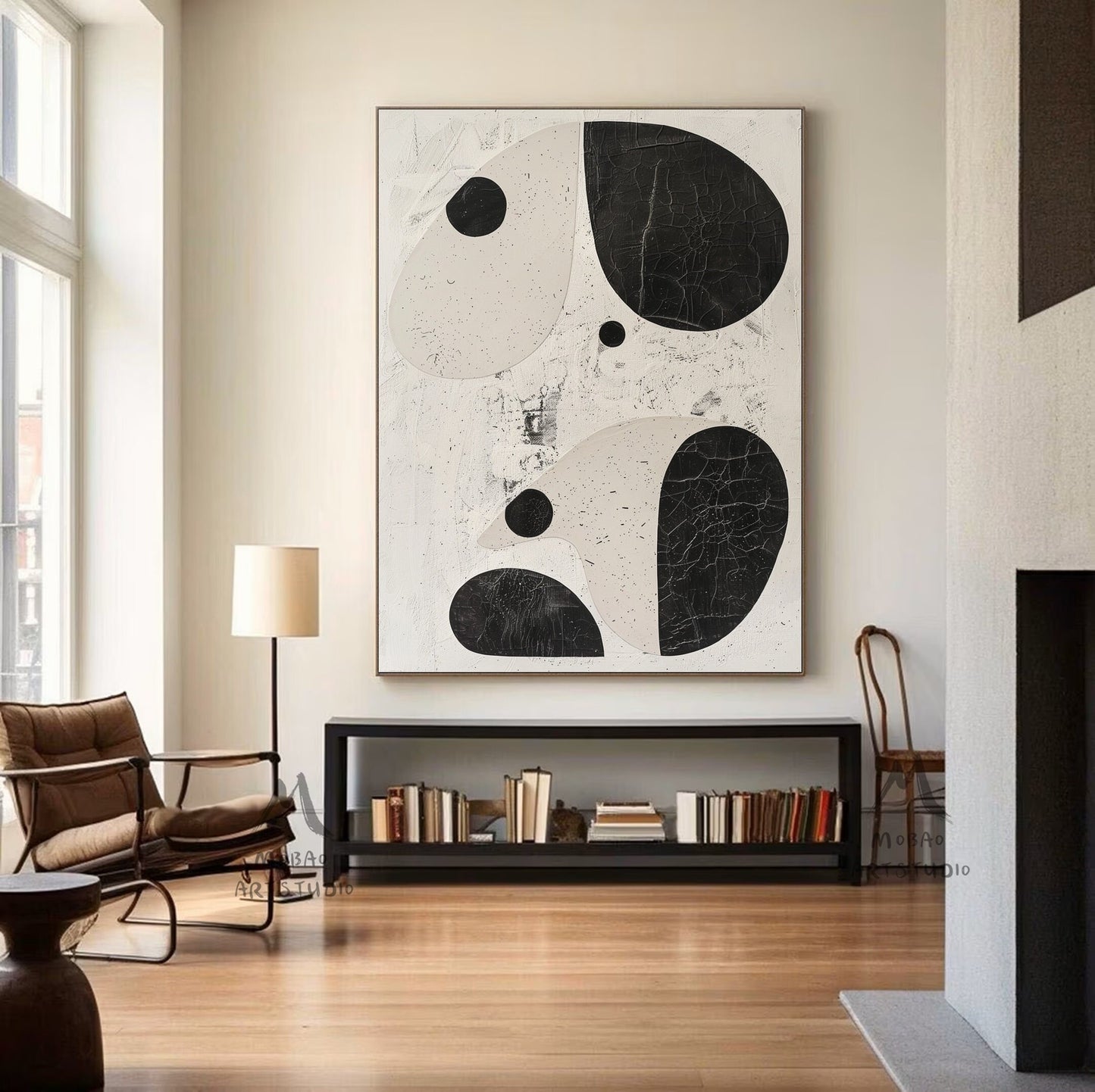 Wabi-Sabi Wall Art Beige Minimalist Wall Art Boho Wall Art Beige Abstract Wall Art Black Minimalist Wall Art Beige Textured Canvas Wall Art