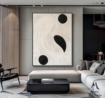 Beige Textured Minimalist Wall Art Wabi-Sabi Wall Art Beige Abstract Wall Art Beige Canvas Wall Art Boho Wall Art Black Minimalist Wall Art