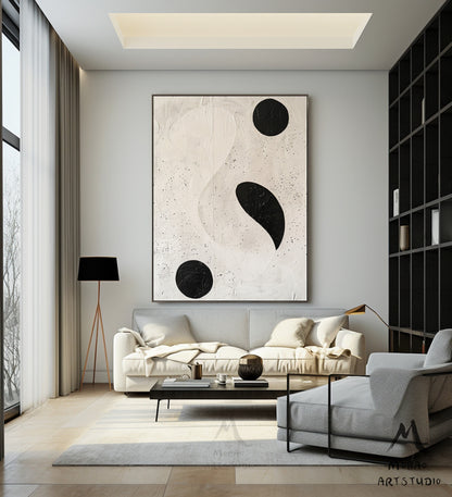 Beige Textured Minimalist Wall Art Wabi-Sabi Wall Art Beige Abstract Wall Art Beige Canvas Wall Art Boho Wall Art Black Minimalist Wall Art