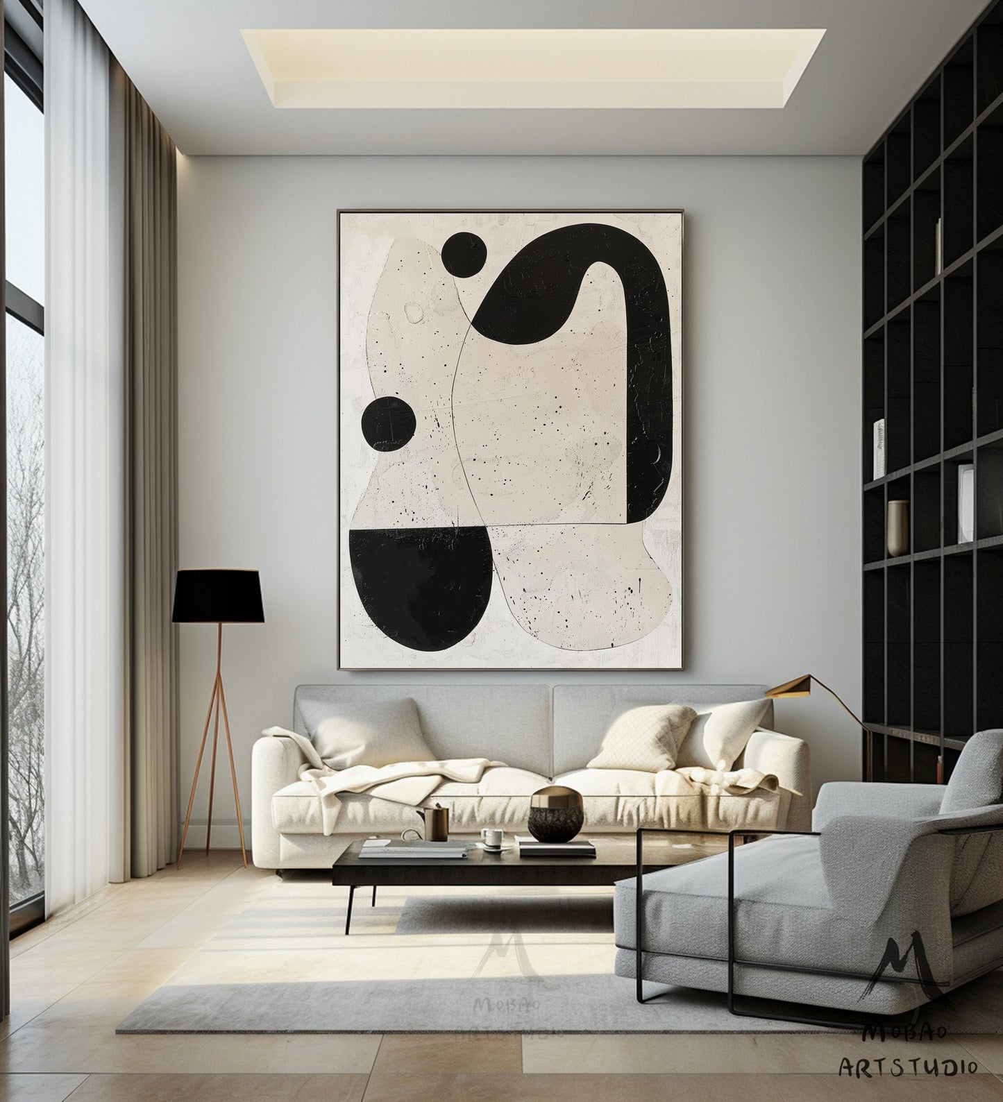 Beige Minimalist Wall Art Beige Canvas Wall Art Boho Wall Art Black Textured Minimalist Wall Art Wabi-Sabi Wall Art Beige Abstract Wall Art