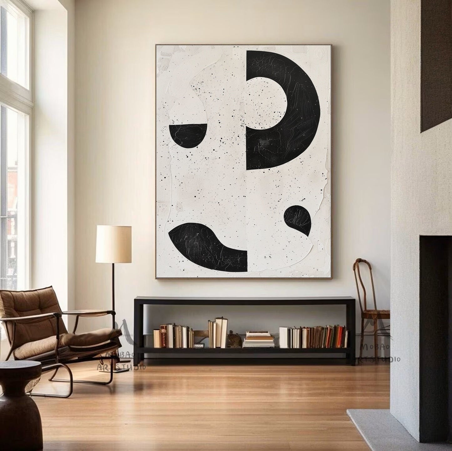 Boho Wall Art Beige Minimalist Wall Art Beige Textured Canvas Wall Art Beige Abstract Painting Black Minimalist Wall Art Wabi-Sabi Wall Art