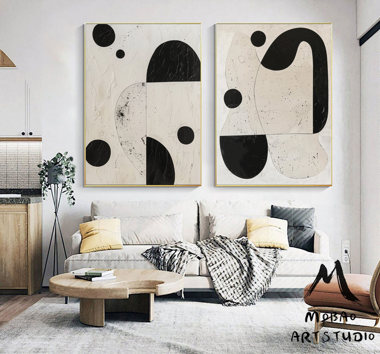 Set of 2 Beige Wall Art Beige Textured Wall Art Beige Textured Wall Art Painting Set of 2 Black Minimalism Abstract Art Beige Abstract Art